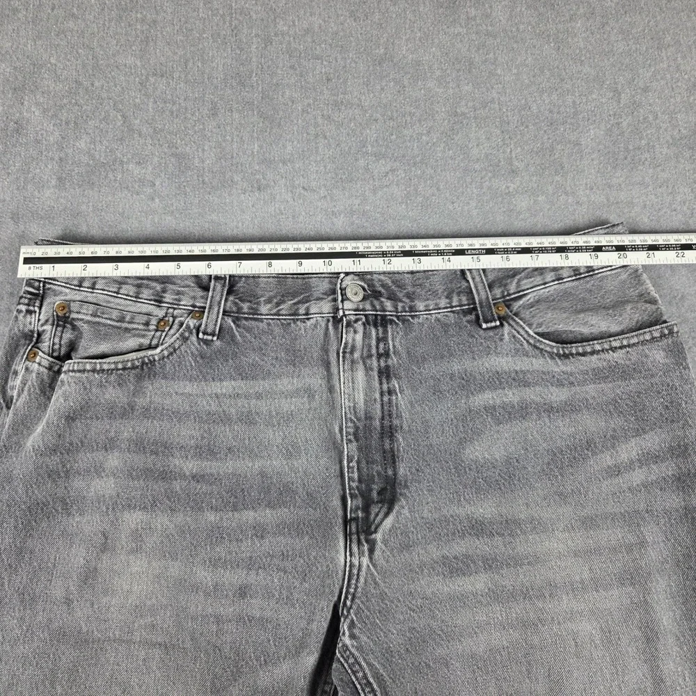 Levis‎ 505 Regular Fit Mens 40x36 Gray Good Faded Straight Leg Jeans